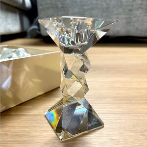 NIB. Oleg Cassini Crystal Candlesticks Set.